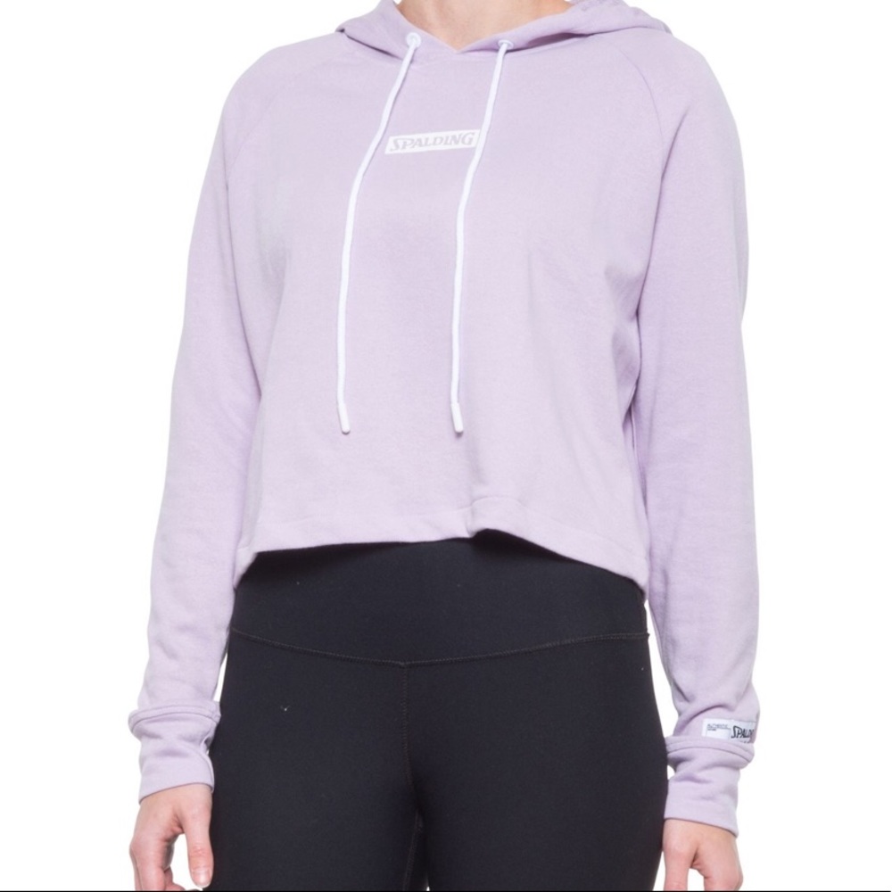 🆕 Spalding Heritage Buttery-soft French Terry Cropped Hoodie